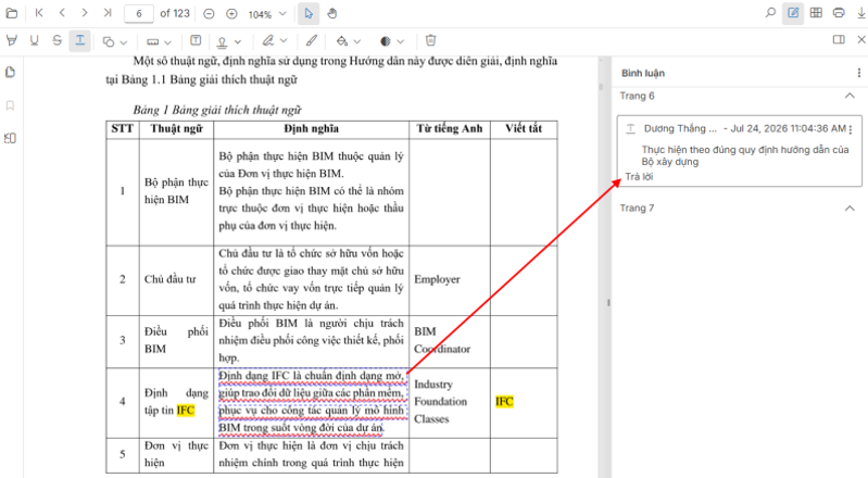 Đánh dấu nội dung và trao đổi bình luận trực tiếp trên trang PDF