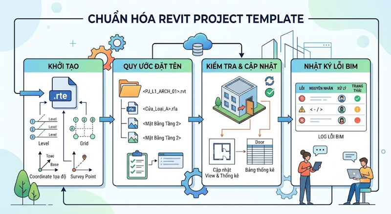 Project Template Revit kiến trúc chuẩn hóa