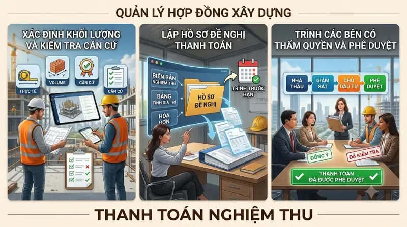 Quy trình thanh toán nghiệm thu khối lượng xây dựng