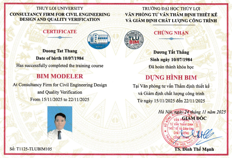 Chứng nhận BIM dựng hình - Thiết kế&nbsp;- BIM Modeler Việt Nam