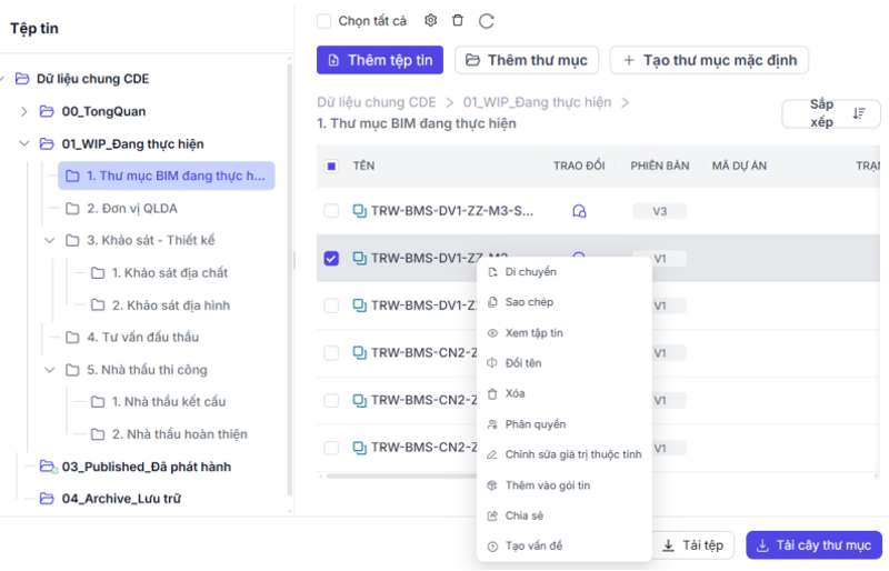 Các thao tác quản lý file và thư mục trong CDE