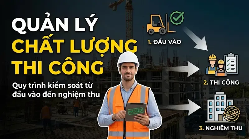 Quản lý chất lượng thi công: Quy trình kiểm soát từ đầu vào đến nghiệm thu