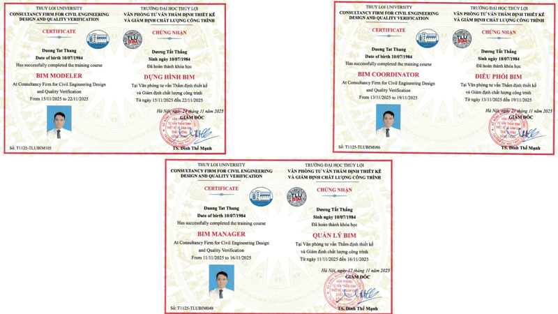 Chứng chỉ BIM