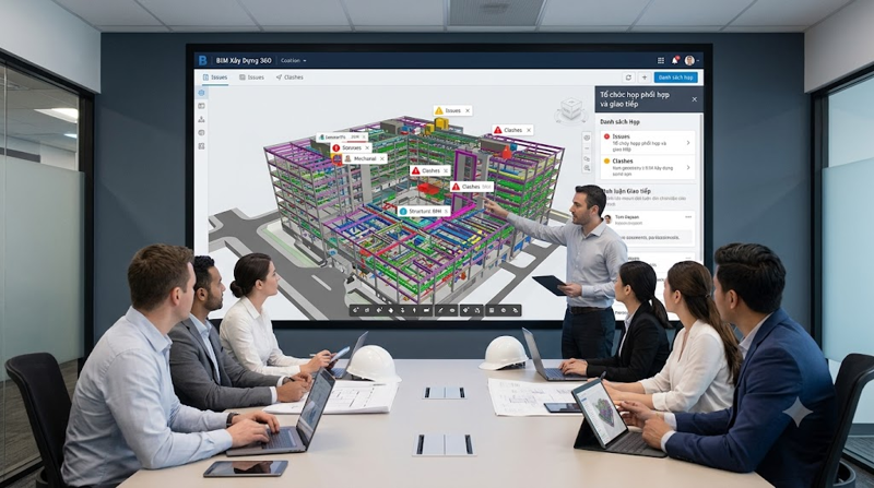 Minh họa tổ chức họp phối hợp và giao tiếp