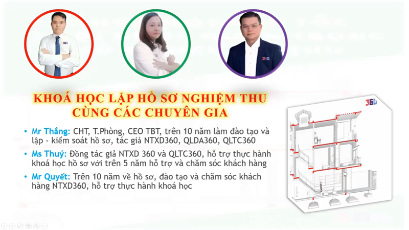 Khóa học hồ sơ nghiệm thu xây dựng: Học để tự làm được hồ sơ thực tế