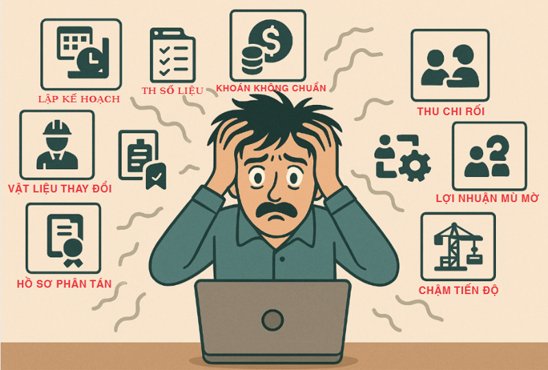 Áp lực và khó khăn trong quản lý dự án