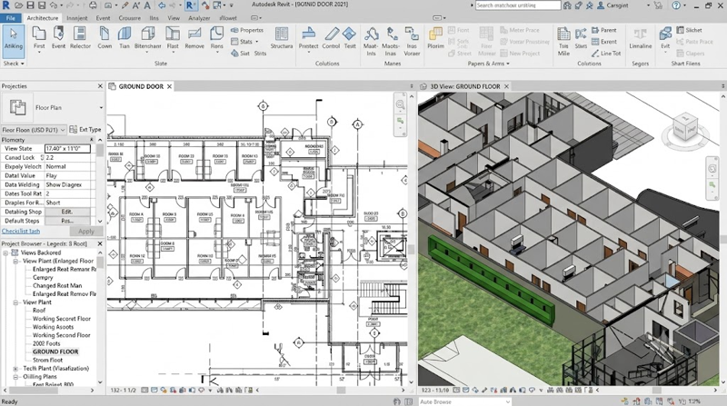 Hình2: Project Template Revit kiến trúc chuẩn hóa