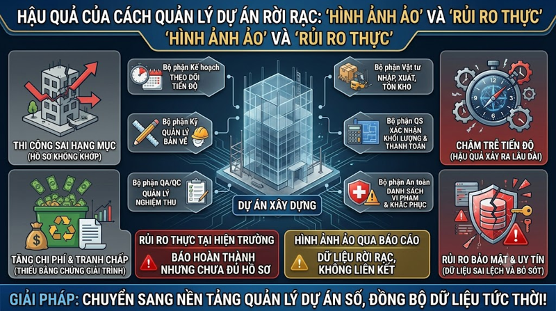 Tiến độ báo hoàn thành nhưng hồ sơ vẫn chưa hoàn thành