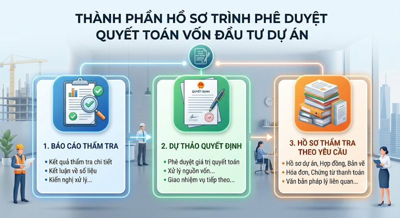 Thành phần hồ sơ trình phê duyệt quyết toán vốn đầu tư dự án