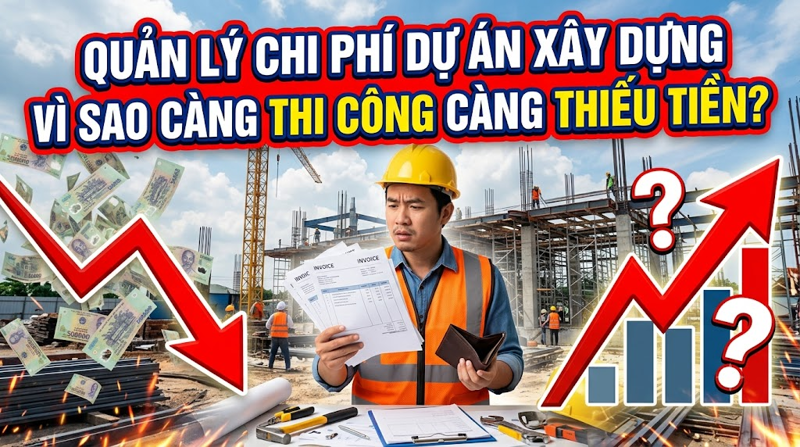 Quản lý chi phí dự án xây dựng: Vì sao càng thi công càng thiếu tiền?