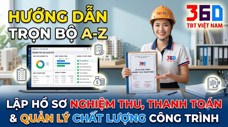 Hướng dẫn làm bộ hồ sơ nghiệm thu, thanh toán và quản lý chất lượng bằng Nghiệm thu xây dựng 360