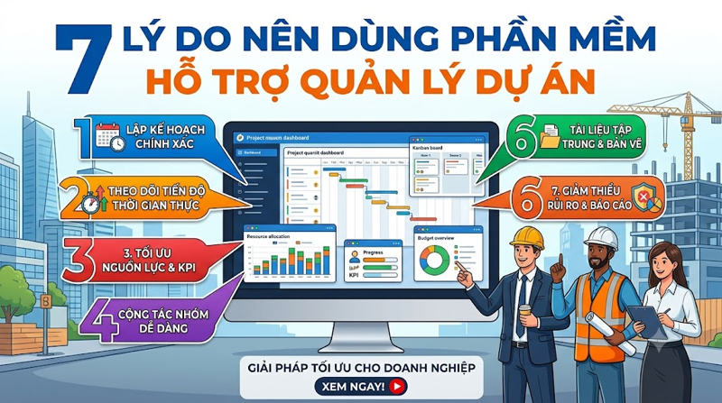 7 lý do nên dùng phần mềm hỗ trợ quản lý dự án.