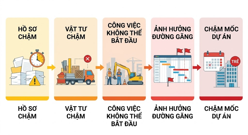 Cảnh báo sớm rủi ro chậm tiến độ dự án xây dựng