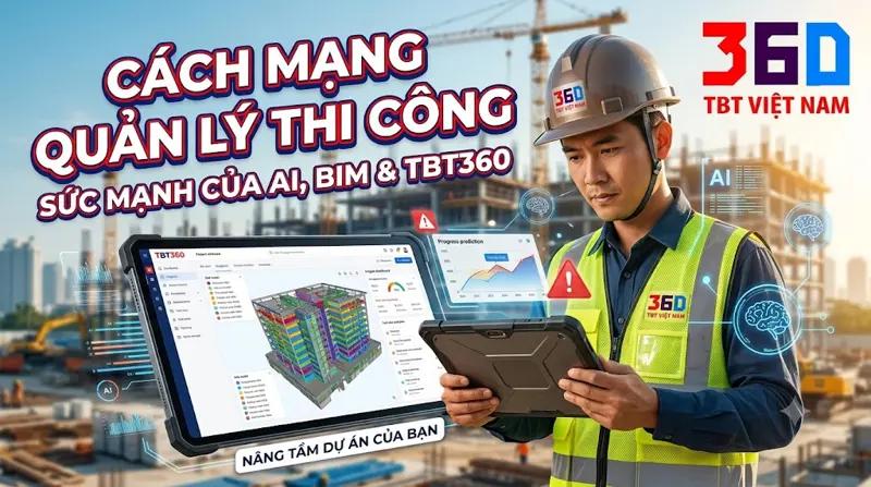 Ứng dụng AI, BIM và phần mềm TBT360 trong quản lý thi công