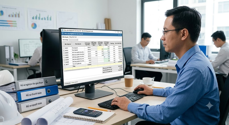  Lập khối lượng nghiệm thu và giá trị thanh toán theo giai đoạn