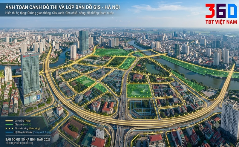 Quản lý hạ tầng đô thị hiển thị tài sản công trên bản đồ GIS