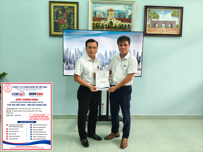 Hoạt động bàn giao/giới thiệu CDE 360 Việt Nam tại Trường Đại học Nha Trang