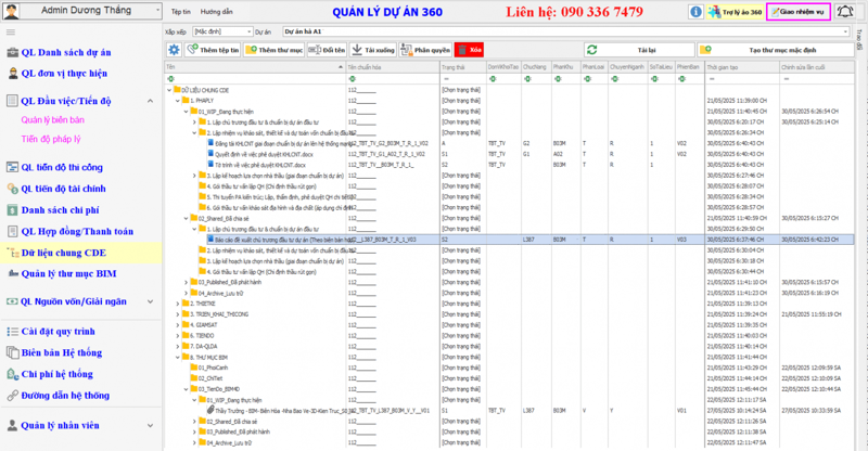 Phần mềm QLDA 360 tích hợp BIM Viewer và mô hình IFC