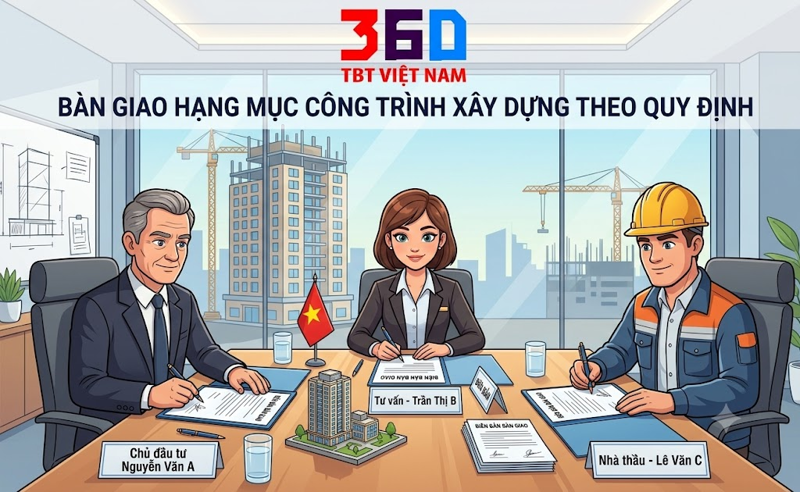  Bàn giao hạng mục công trình xây dựng theo quy định