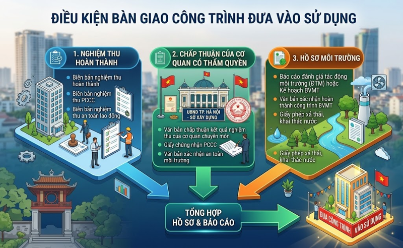 Trình tự bàn giao hạng mục công trình xây dựng