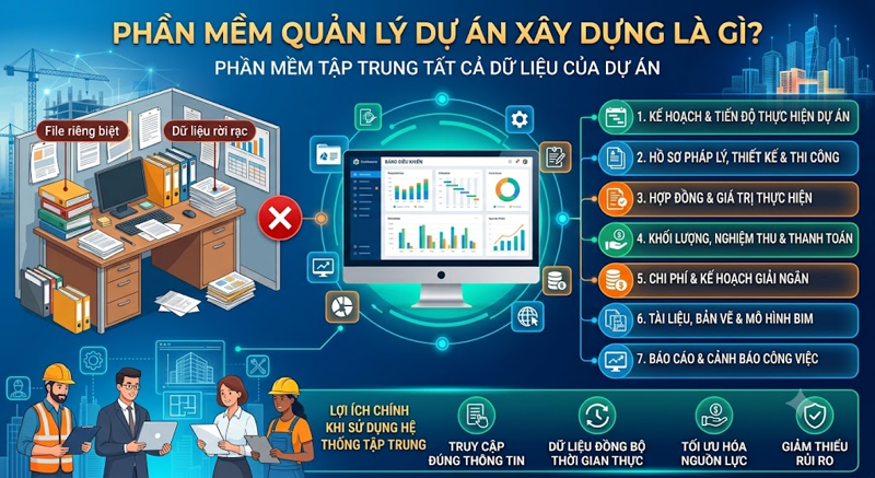 Phần mềm quản lý dự án xây dựng là gì