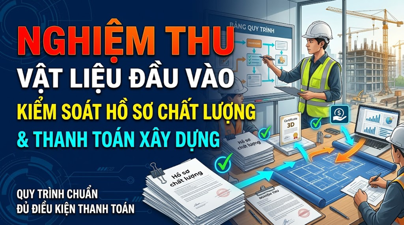 Nghiệm thu vật liệu đầu vào: Quy trình và hồ sơ cần có