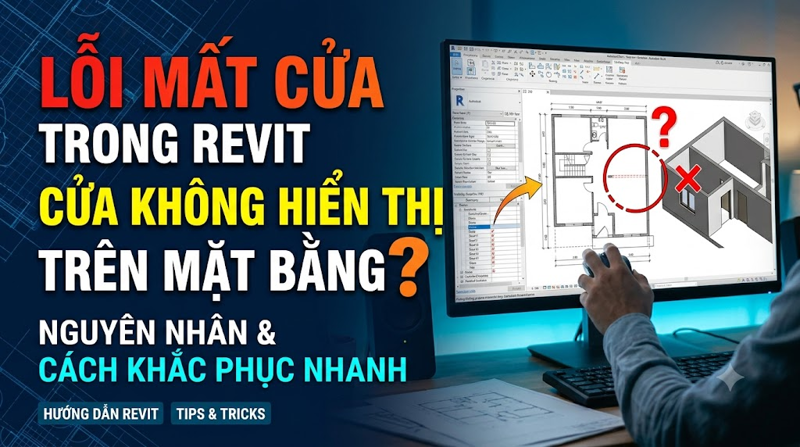 Cửa không hiển thị trong Revit: Nguyên nhân và cách sửa
